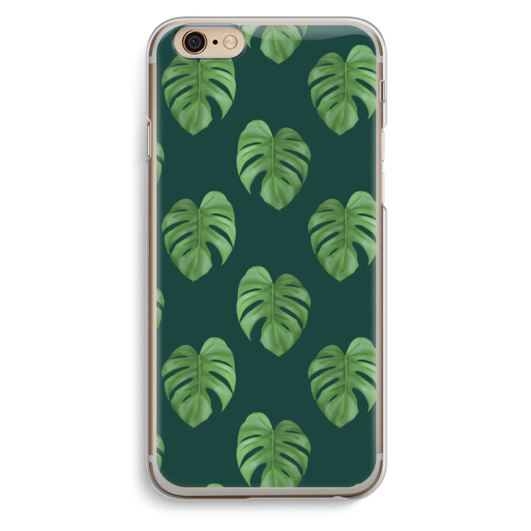 Monstera leaves: iPhone 6 / 6S Transparant Hoesje