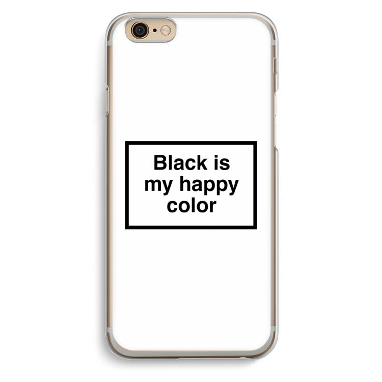Black is my happy color: iPhone 6 / 6S Transparant Hoesje