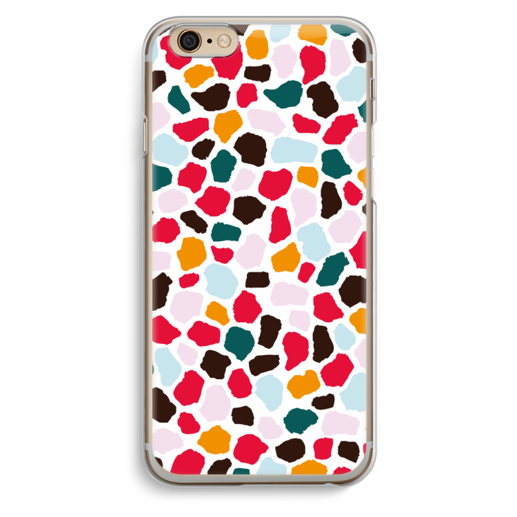 Colored Giraffe: iPhone 6 / 6S Transparant Hoesje