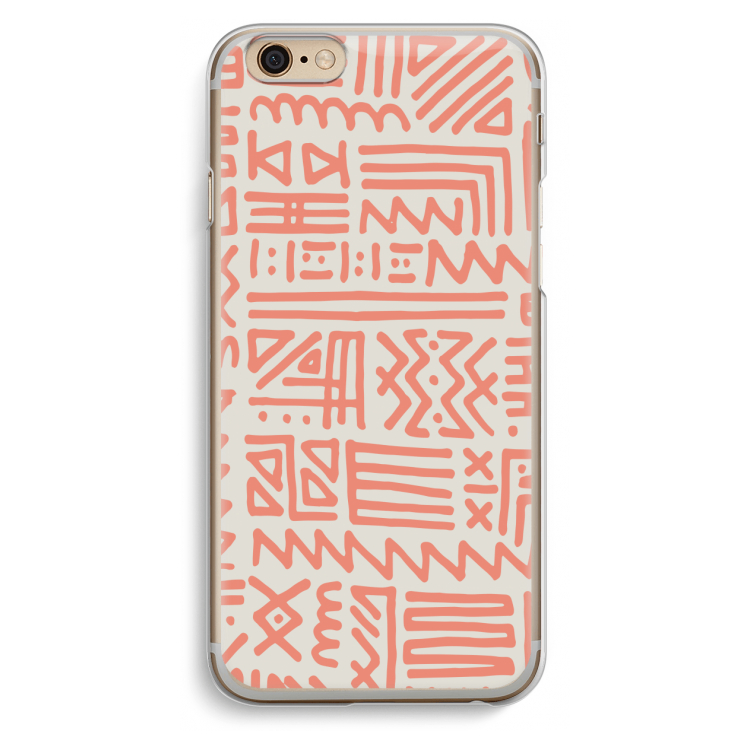 Marrakech Pink: iPhone 6 / 6S Transparant Hoesje