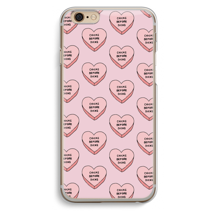 Chicks before dicks: iPhone 6 / 6S Transparant Hoesje