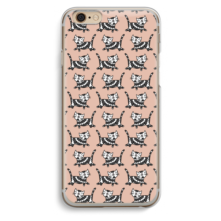 Zwarte poes: iPhone 6 / 6S Transparant Hoesje