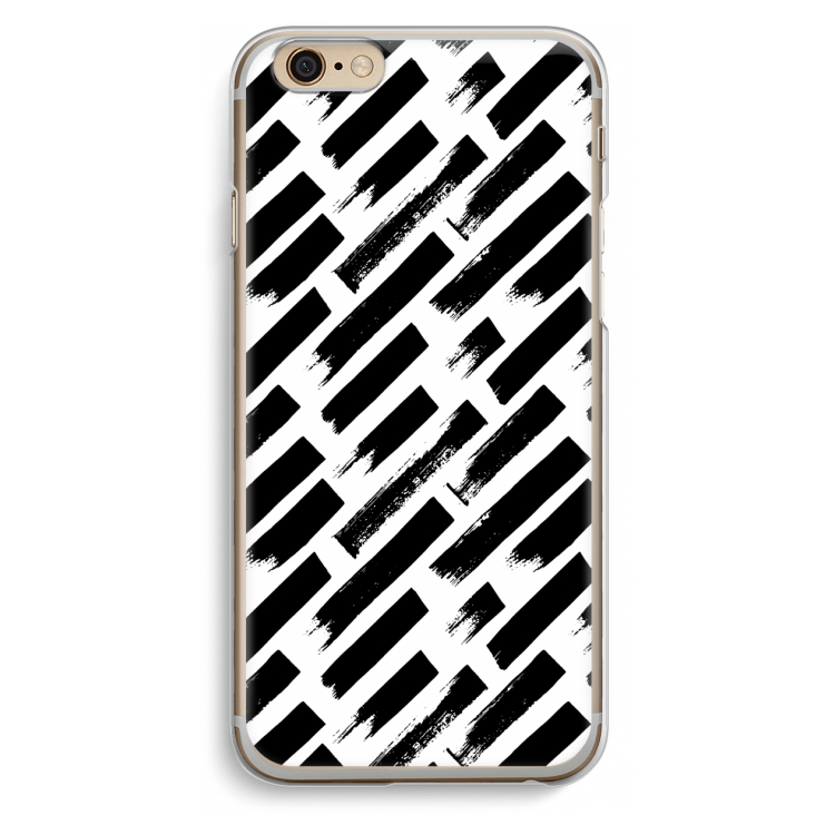 Zwarte vegen: iPhone 6 / 6S Transparant Hoesje