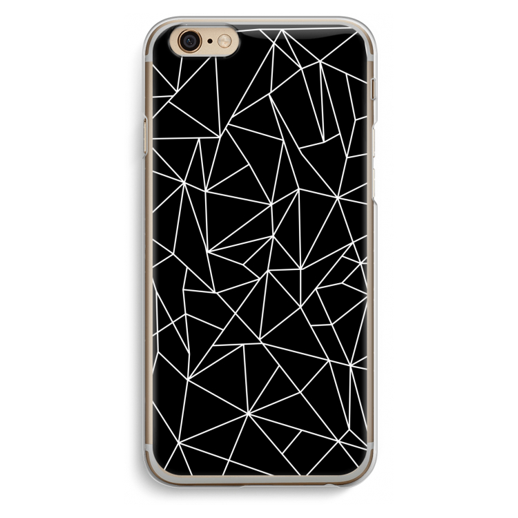 Geometrische lijnen wit: iPhone 6 / 6S Transparant Hoesje