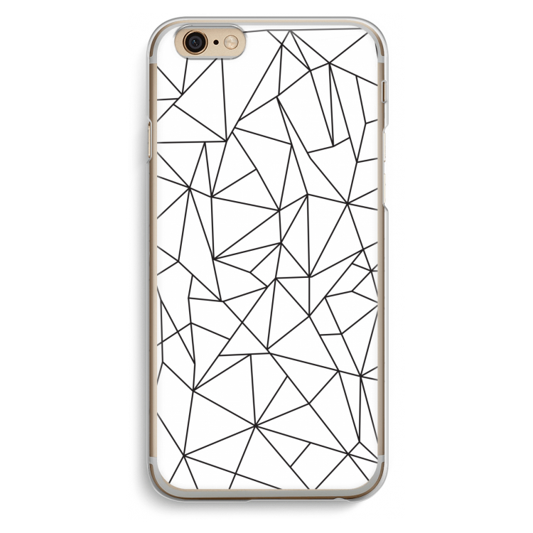 Geometrische lijnen zwart: iPhone 6 / 6S Transparant Hoesje