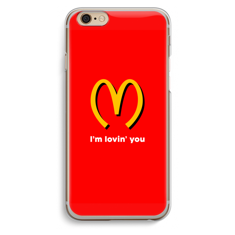 I'm lovin' you: iPhone 6 / 6S Transparant Hoesje