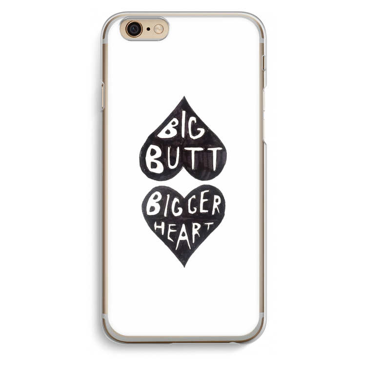 Big butt bigger heart: iPhone 6 / 6S Transparant Hoesje