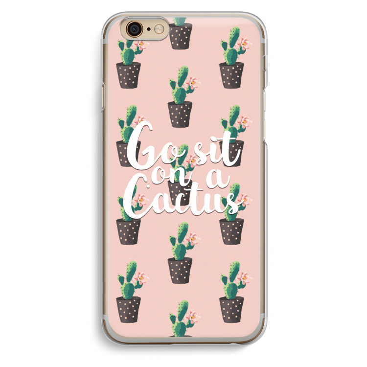 Cactus quote: iPhone 6 / 6S Transparant Hoesje