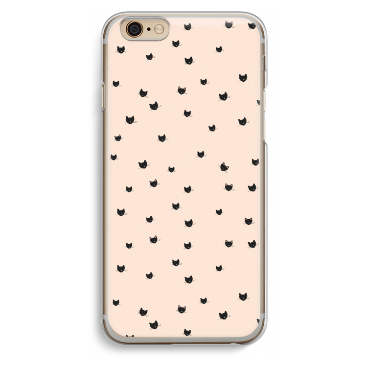 Kleine kattenkopjes: iPhone 6 / 6S Transparant Hoesje