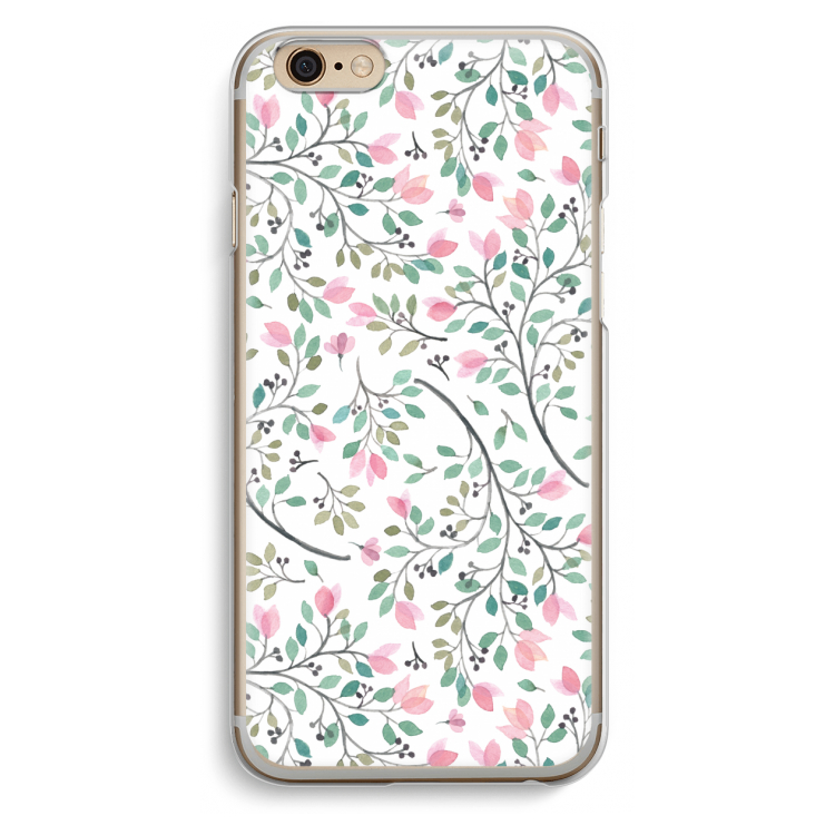 Sierlijke bloemen: iPhone 6 / 6S Transparant Hoesje