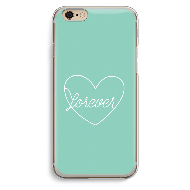 Forever heart pastel: iPhone 6 / 6S Transparant Hoesje