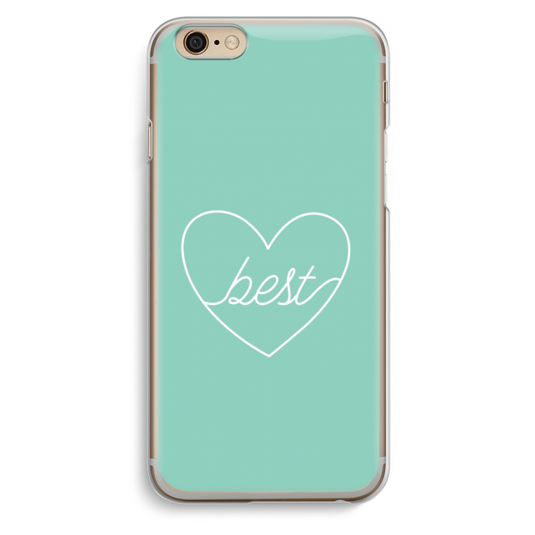 Best heart pastel: iPhone 6 / 6S Transparant Hoesje