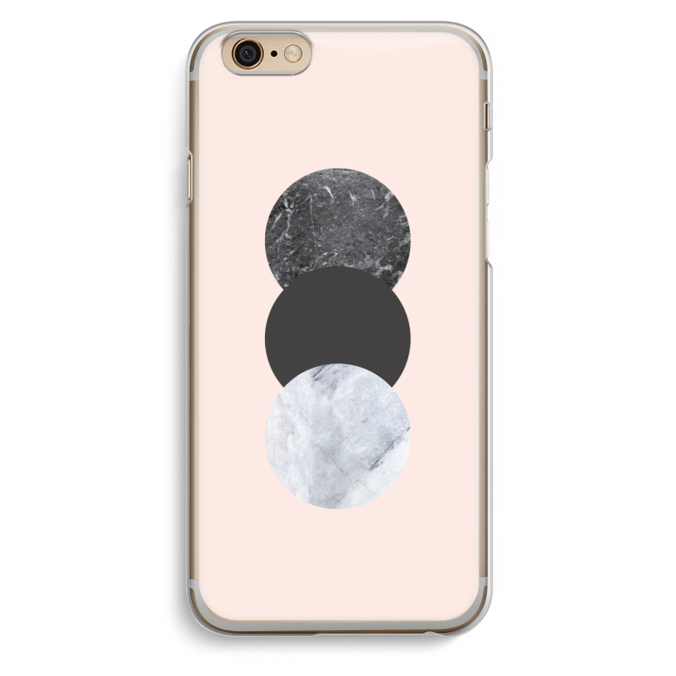 Marmeren cirkels: iPhone 6 / 6S Transparant Hoesje