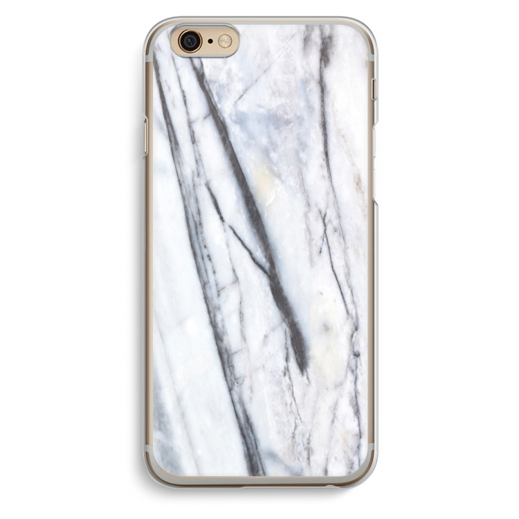 Gestreepte marmer: iPhone 6 / 6S Transparant Hoesje