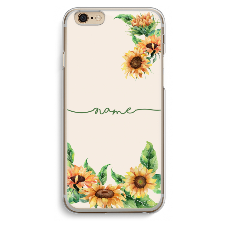 Zonnebloemen: iPhone 6 / 6S Transparant Hoesje