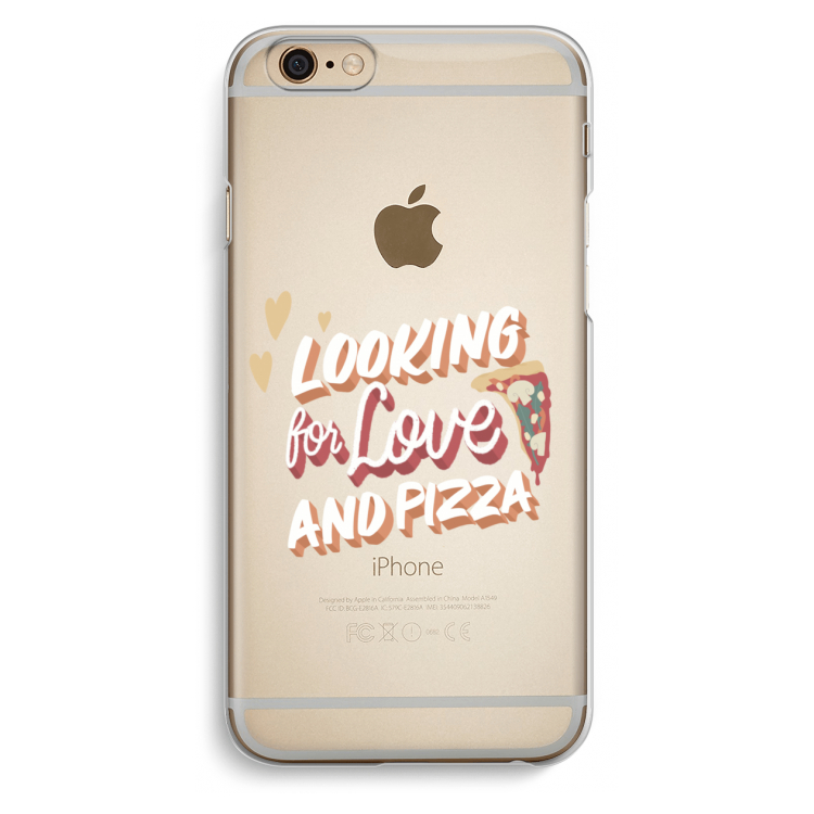 Pizza is the answer: iPhone 6 / 6S Transparant Hoesje