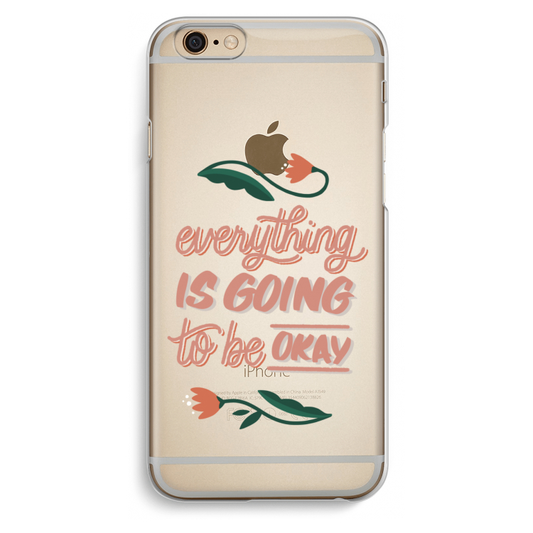 Optimistic flower girl: iPhone 6 / 6S Transparant Hoesje