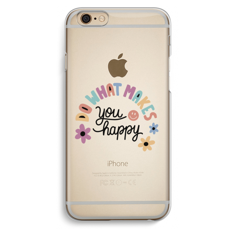 Happy days: iPhone 6 / 6S Transparant Hoesje