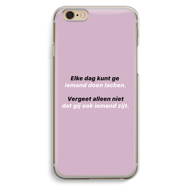 gij zijt ook iemand: iPhone 6 / 6S Transparant Hoesje