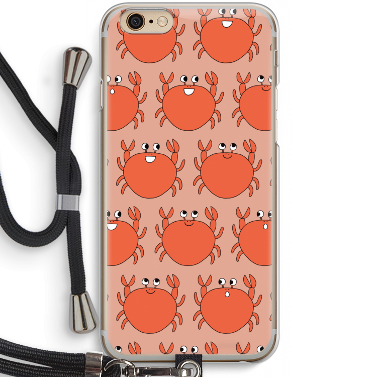 Krab: iPhone 6 / 6S Transparant Hoesje met koord