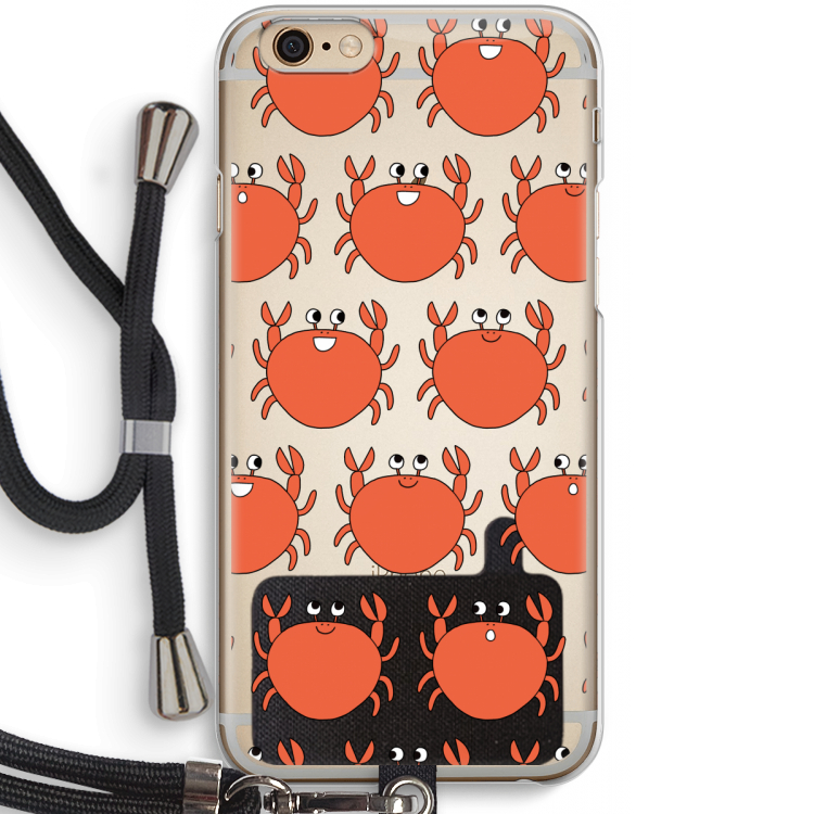 Krab: iPhone 6 / 6S Transparant Hoesje met koord