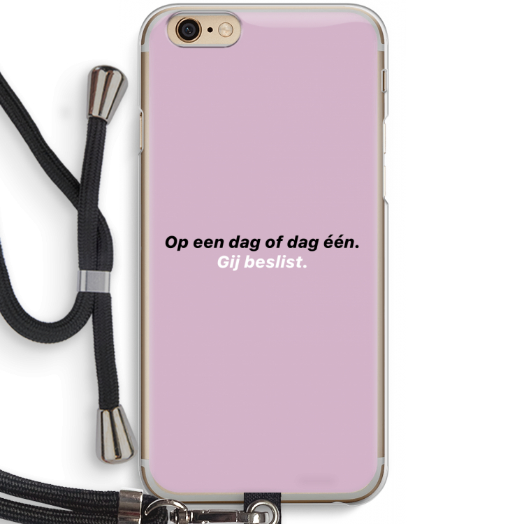 gij beslist: iPhone 6 / 6S Transparant Hoesje met koord