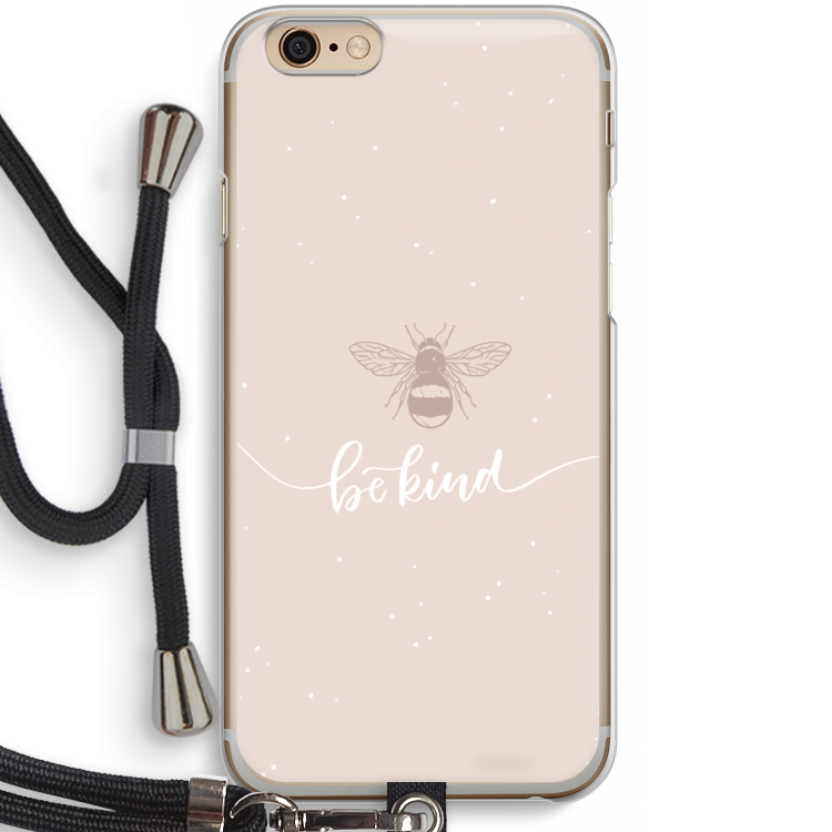 Be(e) kind: iPhone 6 / 6S Transparant Hoesje met koord