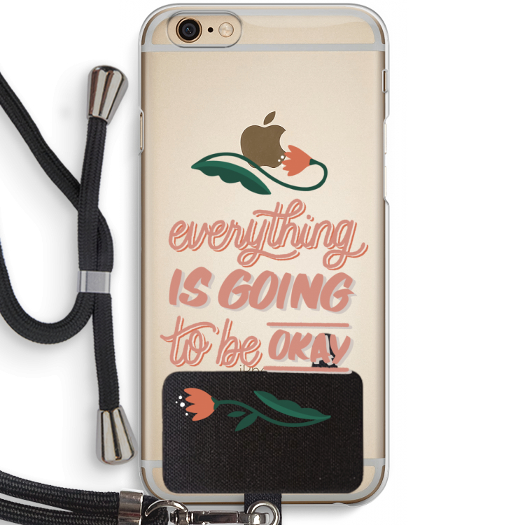 Optimistic flower girl: iPhone 6 / 6S Transparant Hoesje met koord