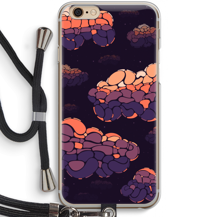 Patroon Wolken: iPhone 6 / 6S Transparant Hoesje met koord