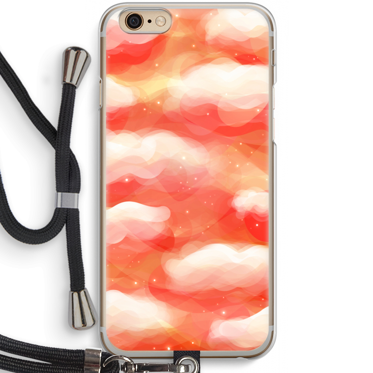 Lichte Wolken: iPhone 6 / 6S Transparant Hoesje met koord