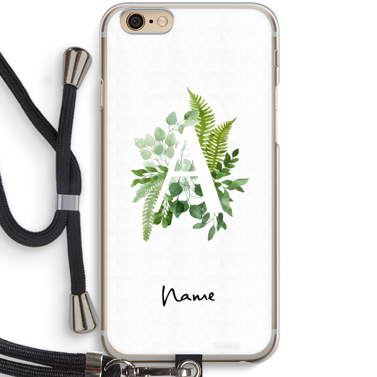 Green Brush: iPhone 6 / 6S Transparant Hoesje met koord