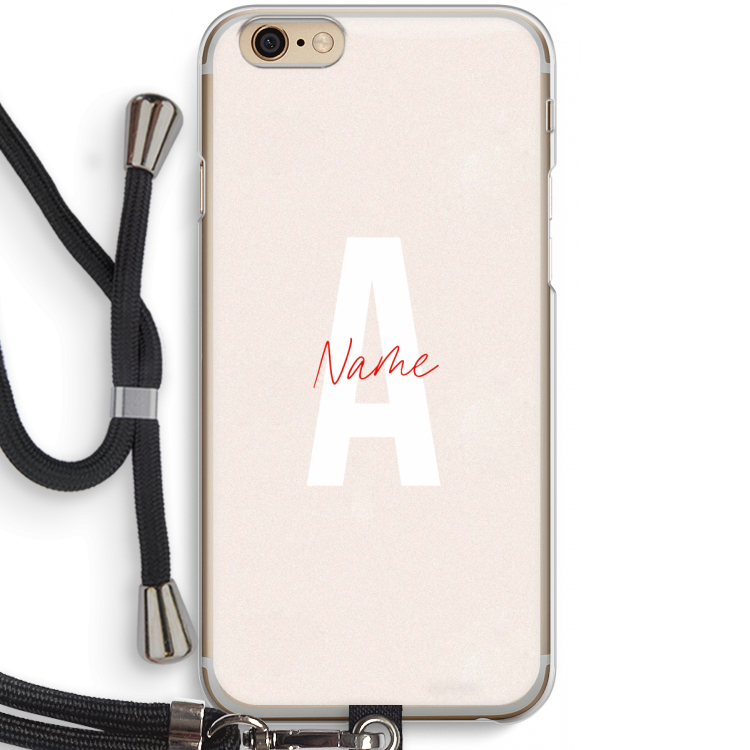 Strawberry Milkshake: iPhone 6 / 6S Transparant Hoesje met koord