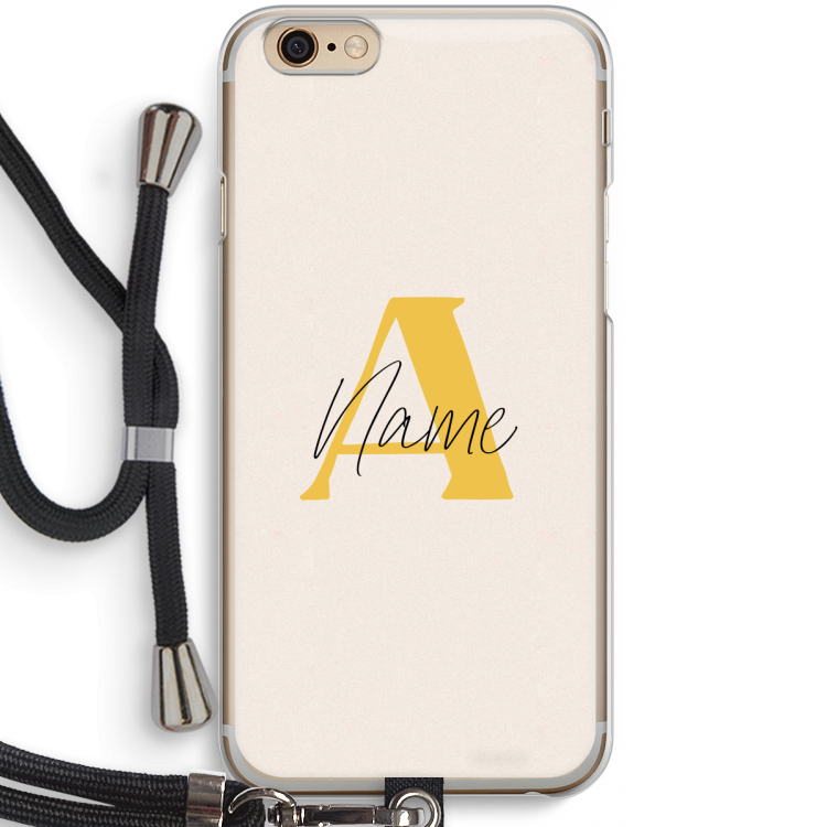Amber Script: iPhone 6 / 6S Transparant Hoesje met koord