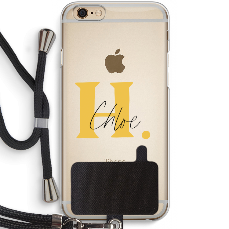 Amber Script: iPhone 6 / 6S Transparant Hoesje met koord