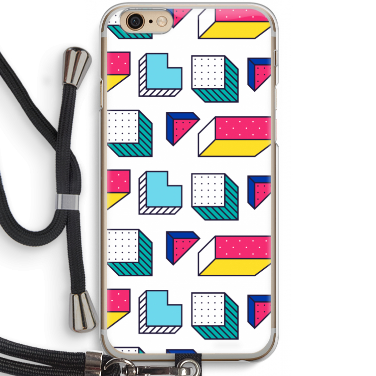 8-bit N°7: iPhone 6 / 6S Transparant Hoesje met koord