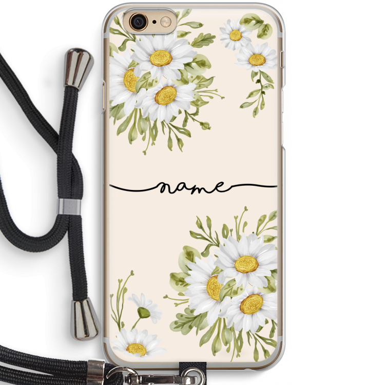 Daisies: iPhone 6 / 6S Transparant Hoesje met koord