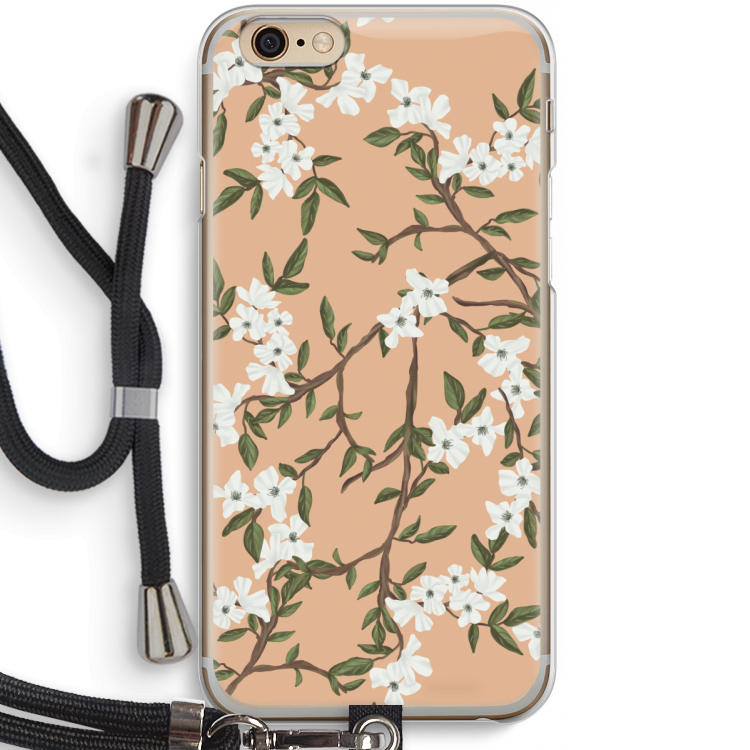 Blossoming spring: iPhone 6 / 6S Transparant Hoesje met koord