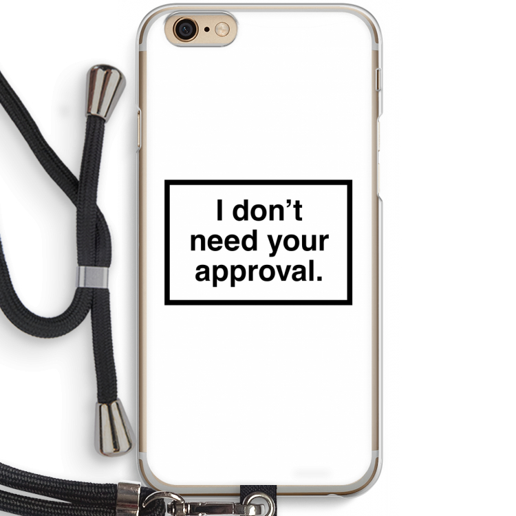 Don't need approval: iPhone 6 / 6S Transparant Hoesje met koord