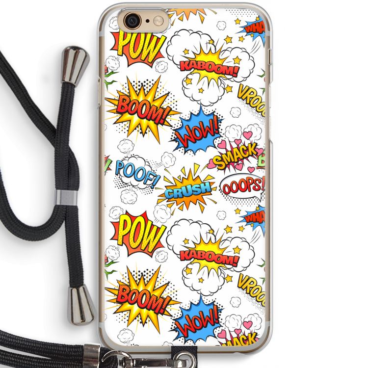 Pow Smack: iPhone 6 / 6S Transparant Hoesje met koord