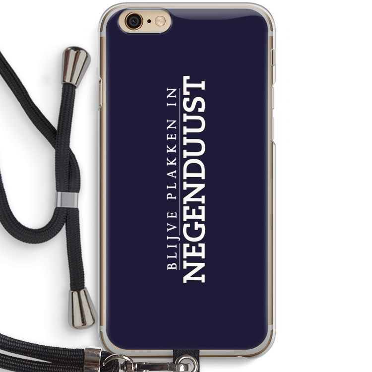Blijve plakken in Negenduust: iPhone 6 / 6S Transparant Hoesje met koord