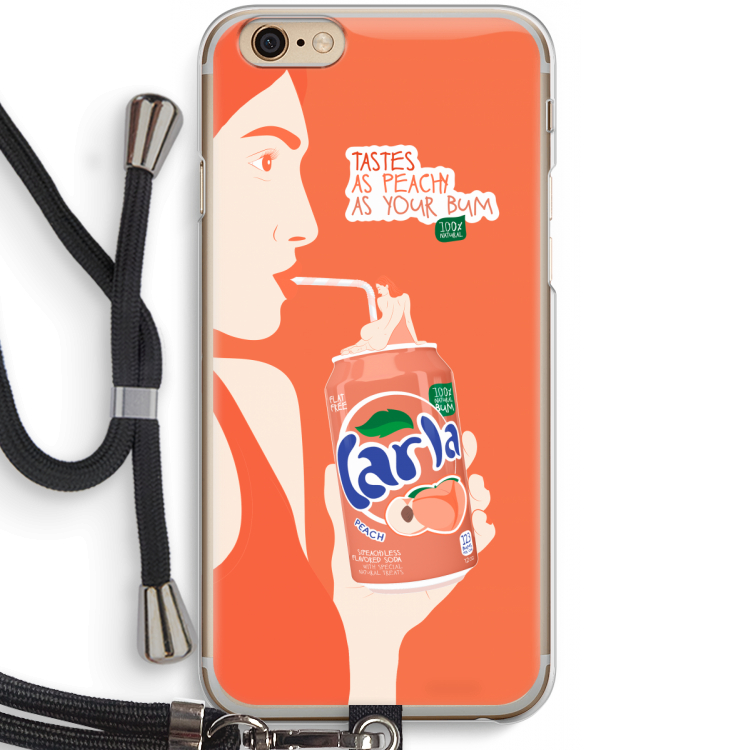 Peach please!: iPhone 6 / 6S Transparant Hoesje met koord