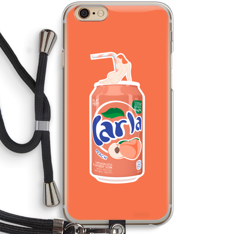 S(peach)less: iPhone 6 / 6S Transparant Hoesje met koord