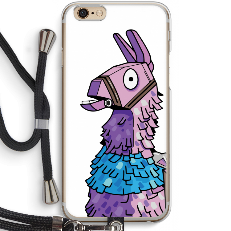 Lama: iPhone 6 / 6S Transparant Hoesje met koord