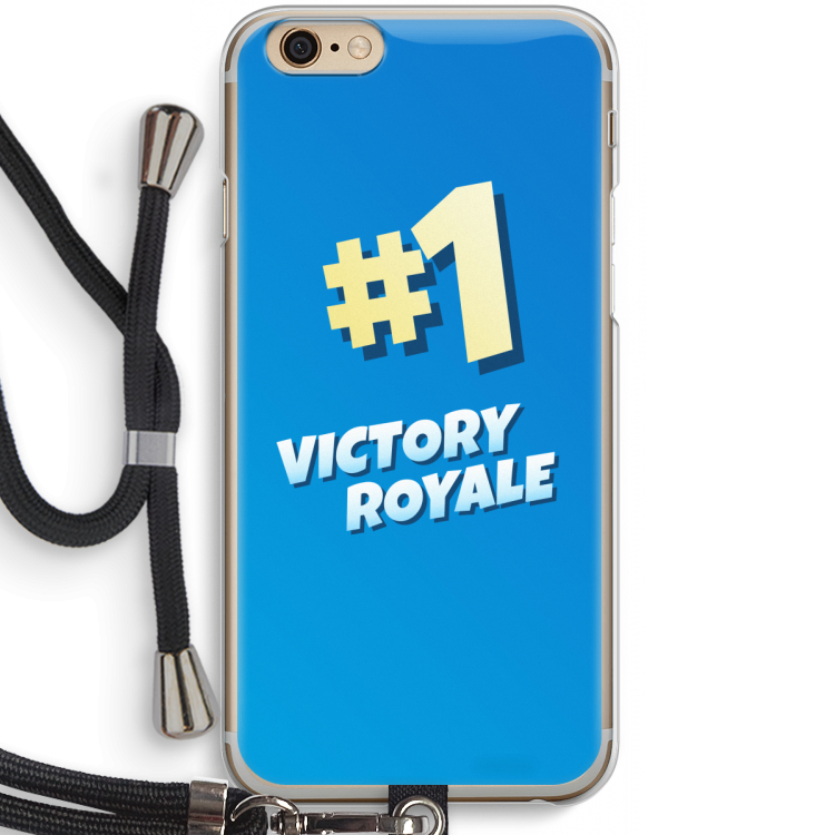 Victory Royale: iPhone 6 / 6S Transparant Hoesje met koord