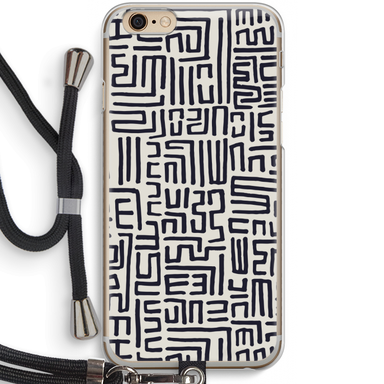 Moroccan Print: iPhone 6 / 6S Transparant Hoesje met koord