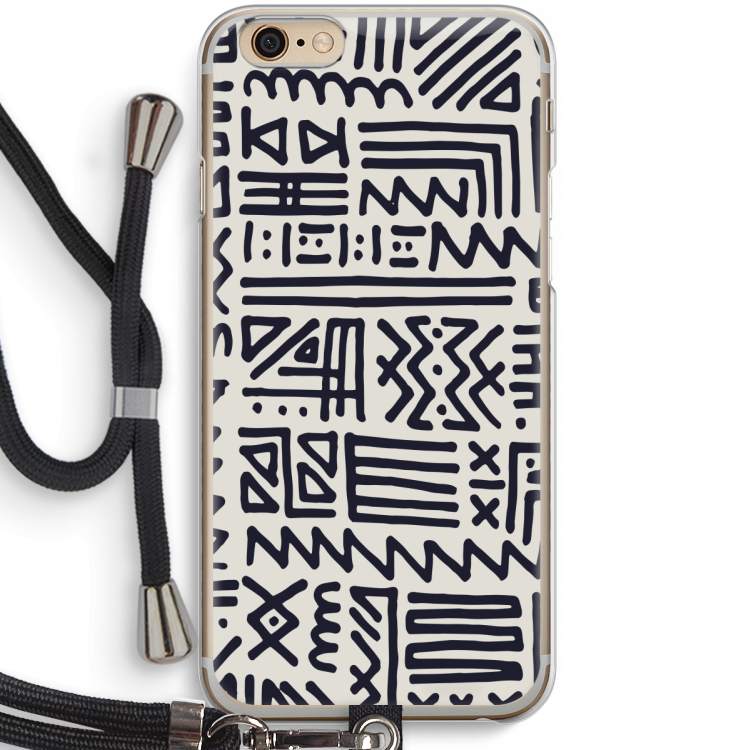 Marrakech print: iPhone 6 / 6S Transparant Hoesje met koord