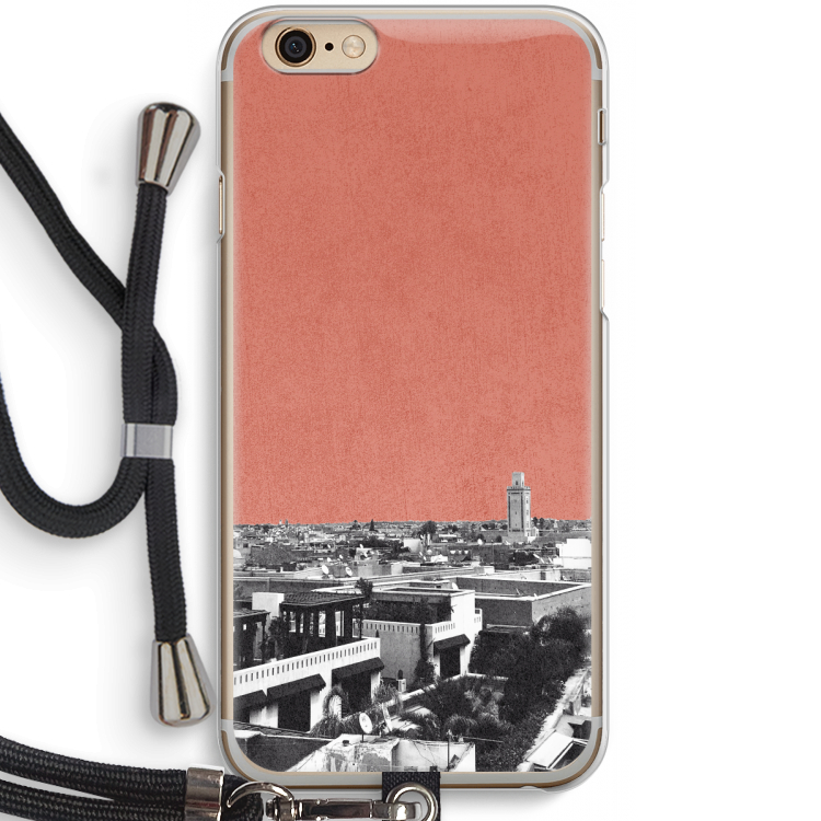 Marrakech Skyline : iPhone 6 / 6S Transparant Hoesje met koord