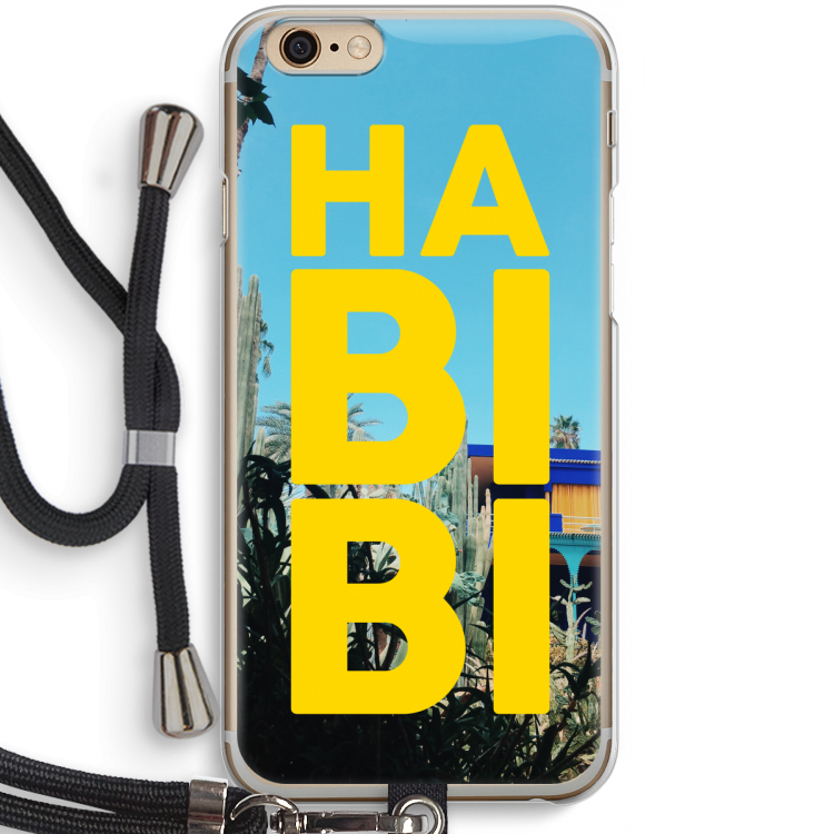 Habibi Majorelle : iPhone 6 / 6S Transparant Hoesje met koord