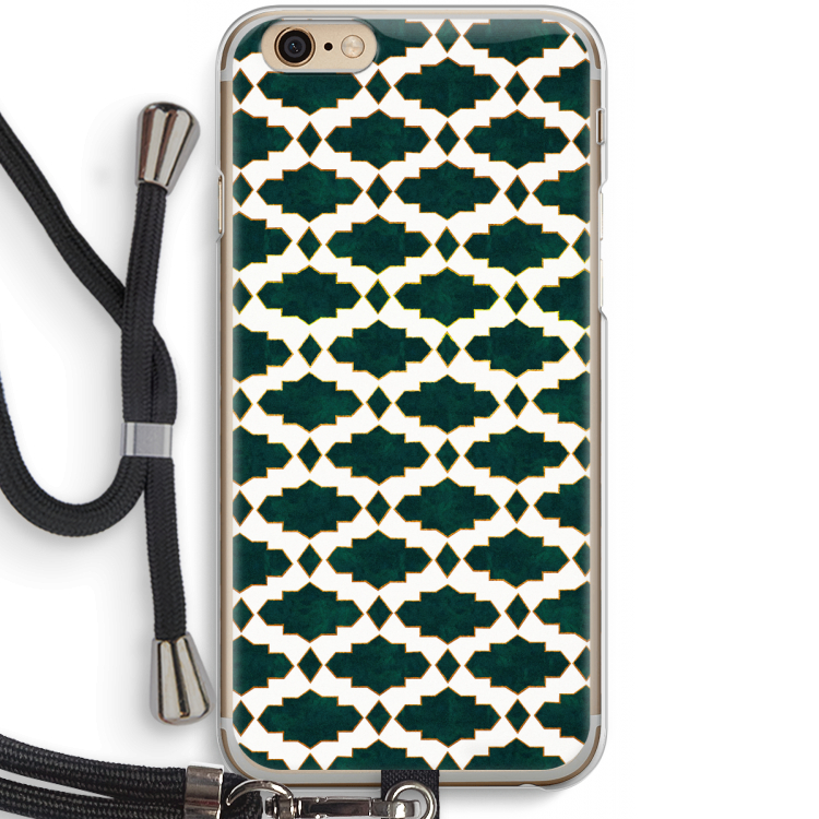 Moroccan tiles: iPhone 6 / 6S Transparant Hoesje met koord