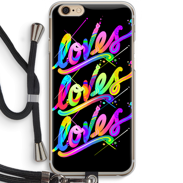 Loves: iPhone 6 / 6S Transparant Hoesje met koord